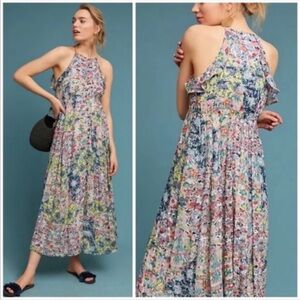 Anthropologie Meadow Rue Floral Maxi Dress